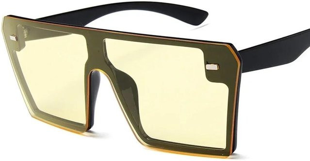 Yiran bag Sonnenbrille, quadratisch, Vollrand, Damen, rot, schwarz, gelb - Bild 1