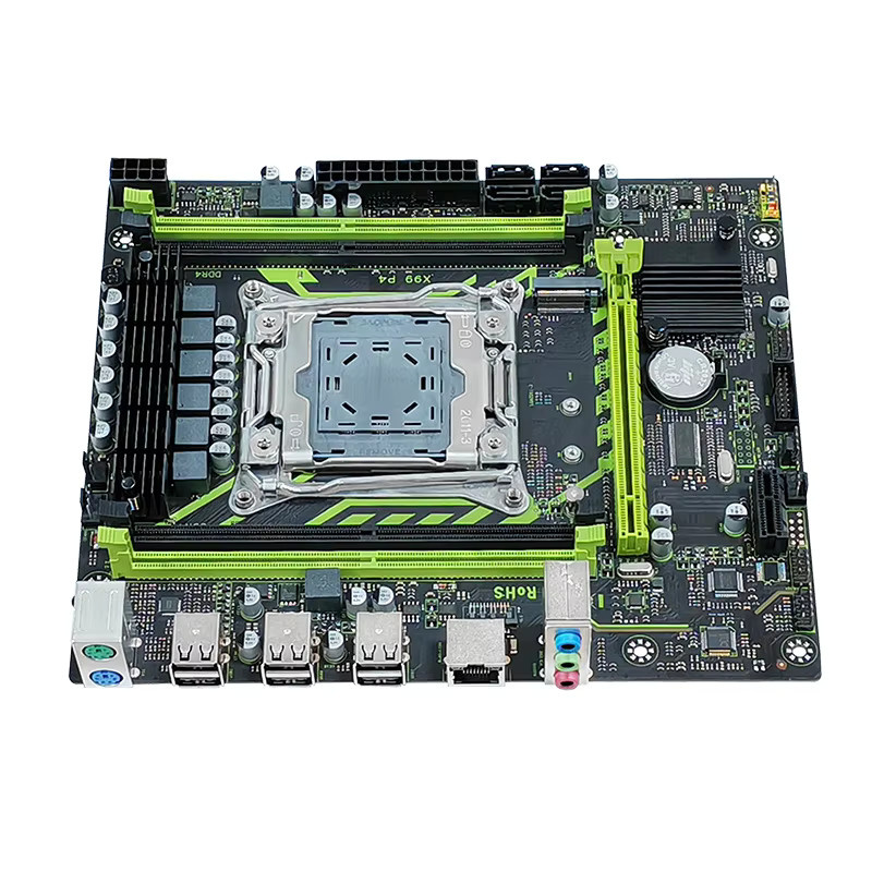 X99 P4 Gaming Computer Motherboard in Schwarz mit DDR4 Support für LGA 2011-3 E5 V3 V4 CPUs, PCIe x16 und NVMe M.2 Anschluss - Bild 2