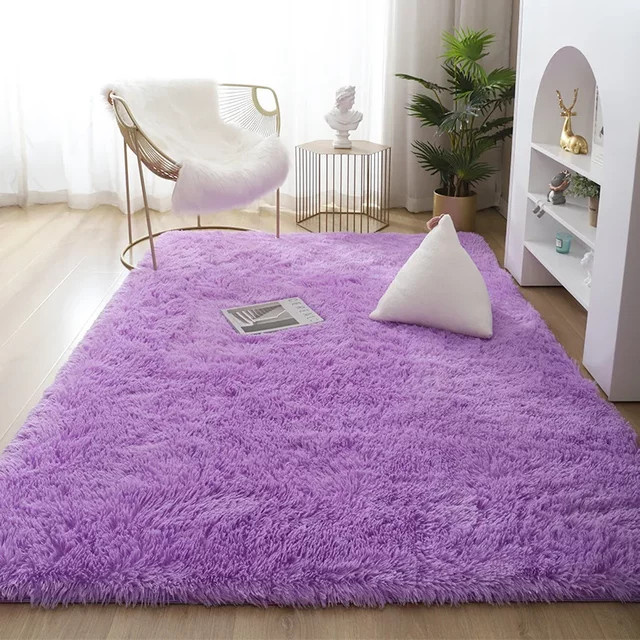 Weicher Samtteppich von KELOSICI, rutschfester Plüschteppich für Wohnzimmer, Schlafzimmer oder Kinderzimmer - Bild 1