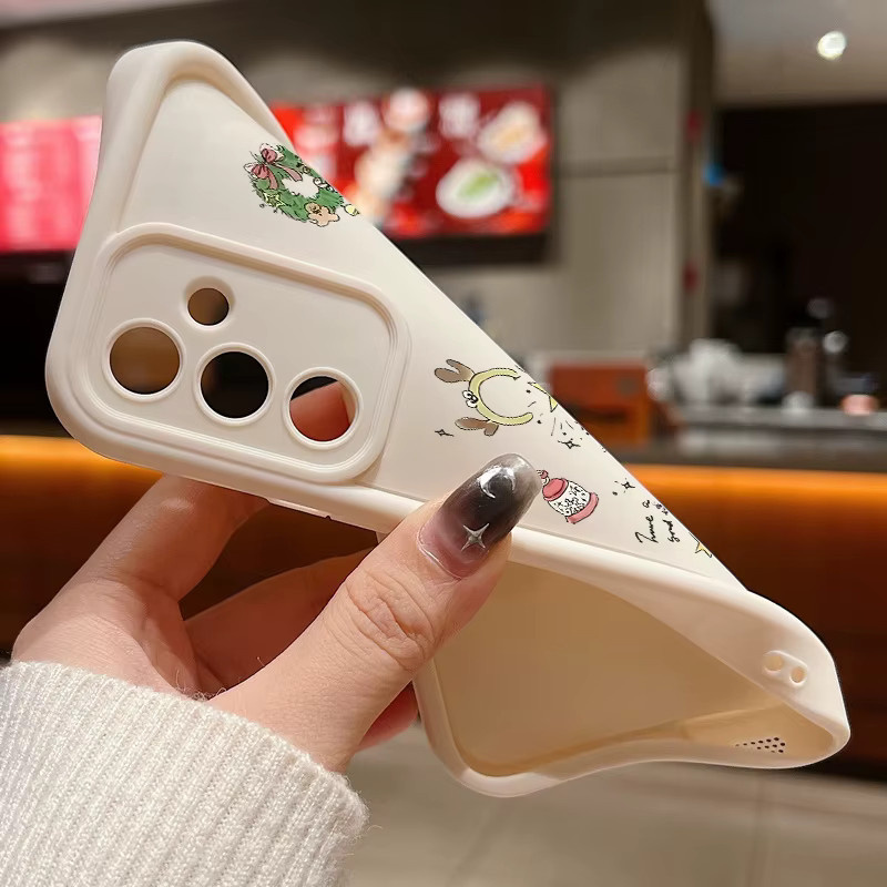 Samsung Handyhülle mit Weihnachtsbaum und Schneemann Motiv in Multicolour für Galaxy A17 A16 A56 A15 A55 A54 5G S24 FE S25 Edge S24 S22 S23 Ultra Plus aus TPU - Bild 4