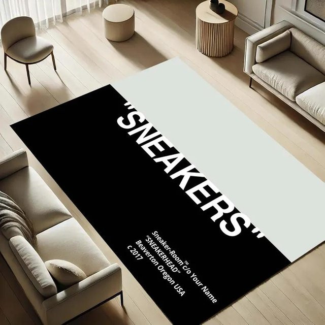 Sneakers Teppichmatte Lodestar in Grau, modernes minimalistisches Design für Wohnzimmer, Schlafzimmer oder Badezimmer, B/T: 50 x 30 cm - Bild 1
