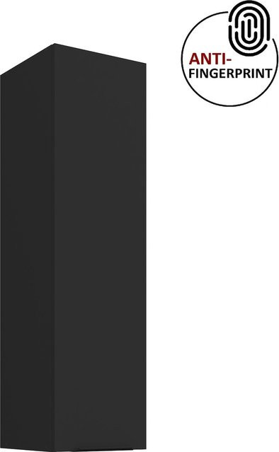 ARIA Hängeschrank Schwarz Matt mit drei Einlegeböden Höhe: 30 cm, Breite: 90 cm - Bild 1