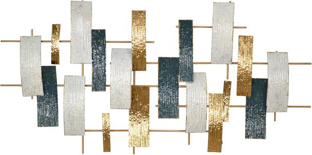 Wanddekoration Ilse von möbel direkt online in Creme, Blau und Gold aus Metall - Bild 1