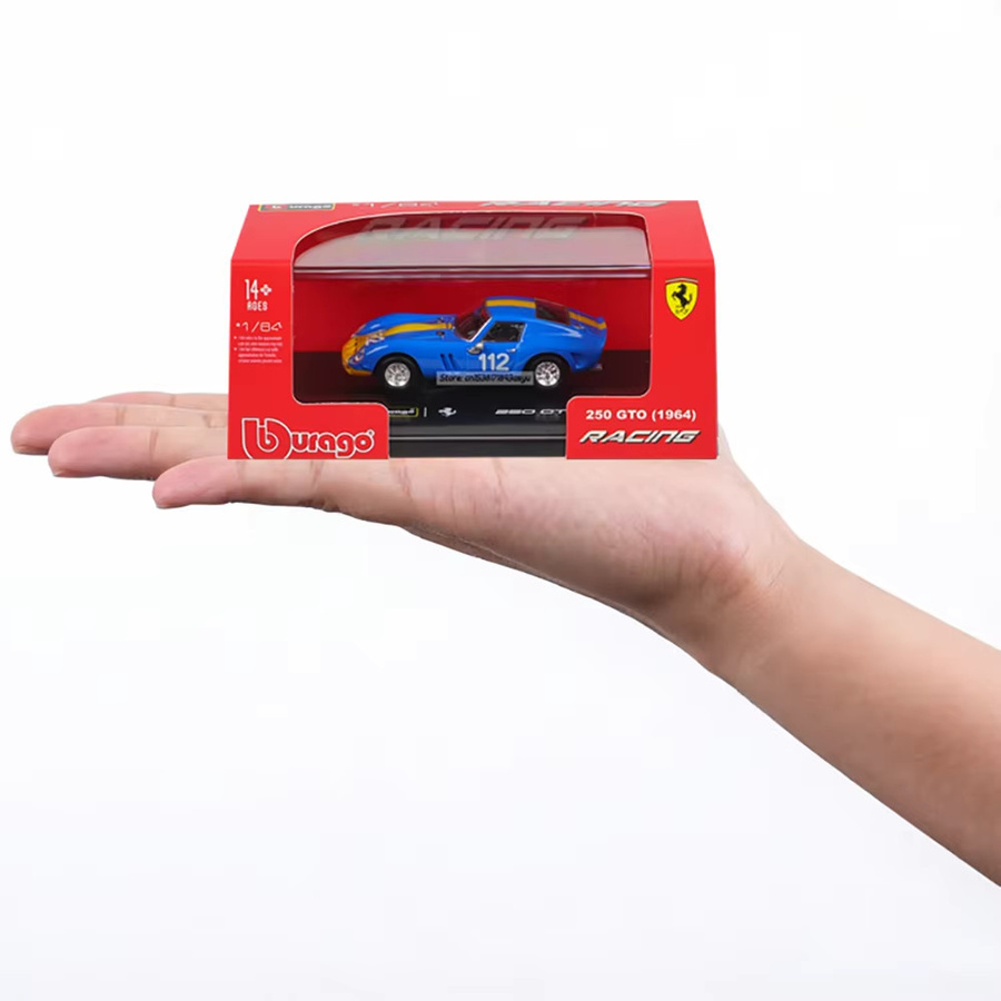 Bburago Ferrari 250 GTO, Druckguss-Automodelle, 1:64, blau, ab 14 Jahren - Bild 2