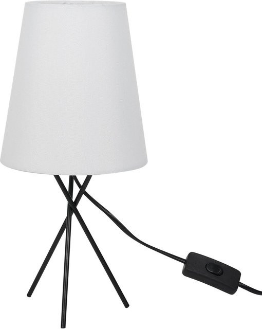 TOMTOP JMS Dimmbare Nachttischlampe aus Metall und Stoff für Wohnzimmer und Schlafzimmer in Weiß oder Schwarz - Bild 1