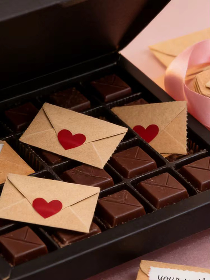 60 Stück Mini-Umschläge aus Kraftpapier in Braun für Valentinstag-Liebesbriefe und Kartenhalter - Bild 7