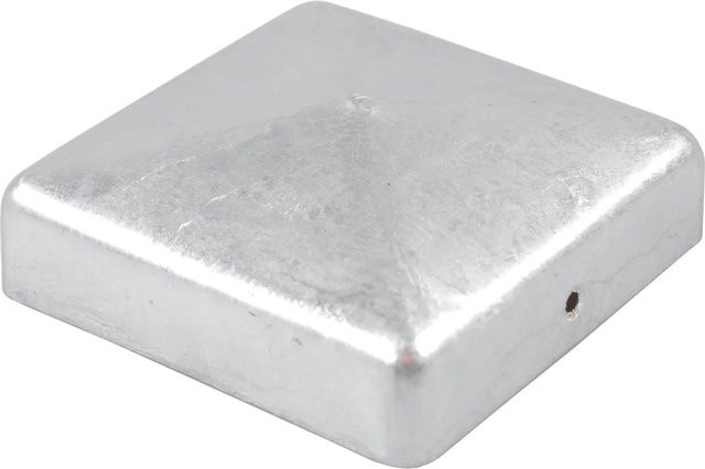 Holmwerk Pfostenkappe Pyramide aus verzinktem Stahl in Silber für 10 x 10 cm Pfosten, Durchmesser: 10,1 cm - Bild 1