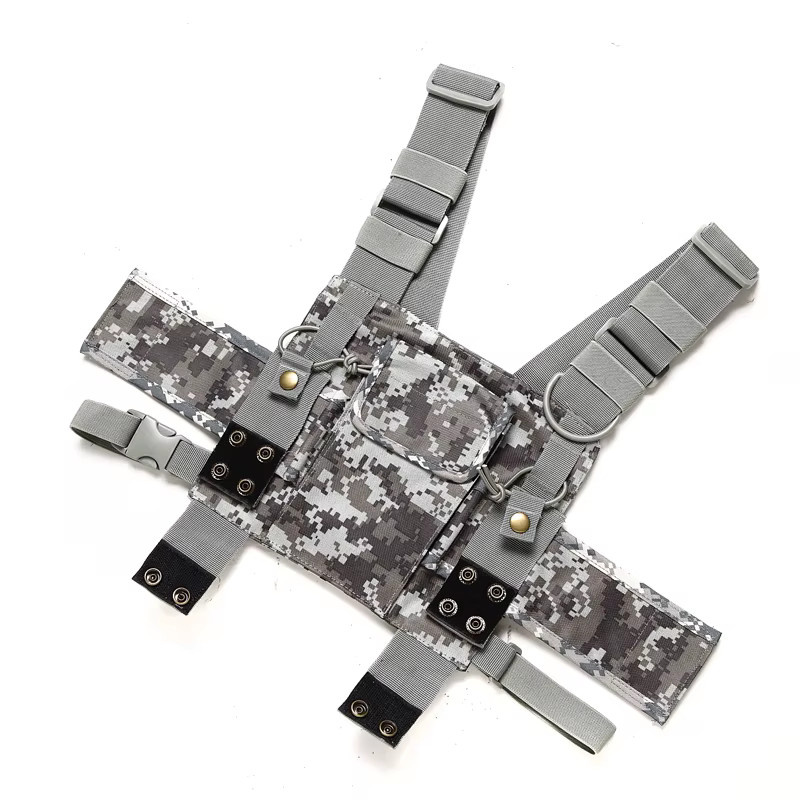 ABBREE PT-08 Taktische Walkie Talkie Brusttasche mit Holster in Camouflage für Wouxun und Baofeng UV-5R - Bild 2