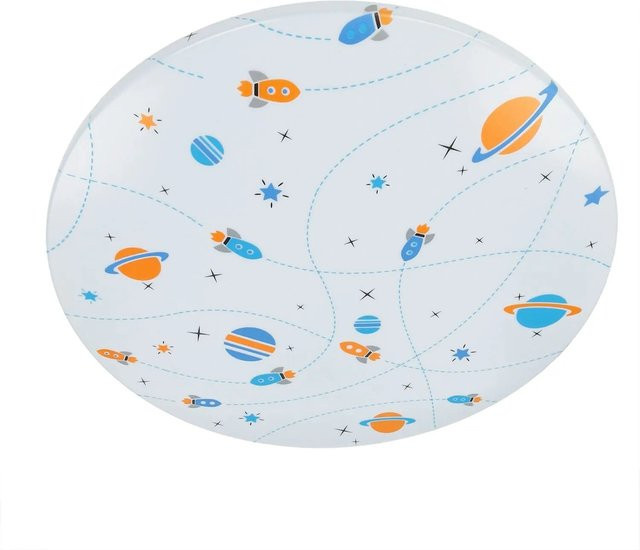 Licht-Erlebnisse LED Deckenleuchte für Kinderzimmer, Metall, IP44, Durchmesser: 33,5 cm, Weiß/Bunt, 4000 K - Bild 1