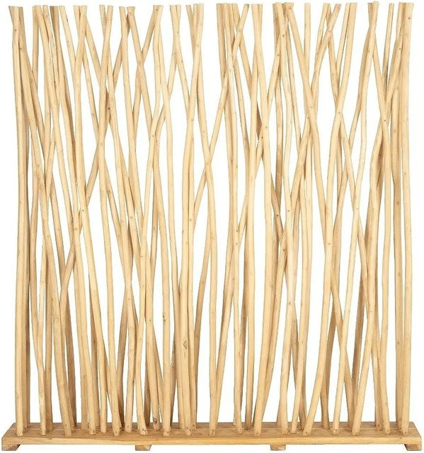 Paravent Gayana aus Teakholz in Natur/Beige, Höhe: 170 cm - Bild 1