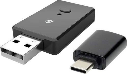 Nedis CKAA2400BK Radioanschlusskabel Adapter in Schwarz mit USB-C und USB-A Anschluss - Bild 1
