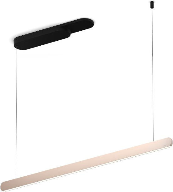 Occhio Mito linear volo 100 up LED-Pendelleuchte in Schwarz matt mit Kopf in Gold matt, inklusive Occhio air Modul und x-tra warm LED (2200K - 3500K) - Bild 1
