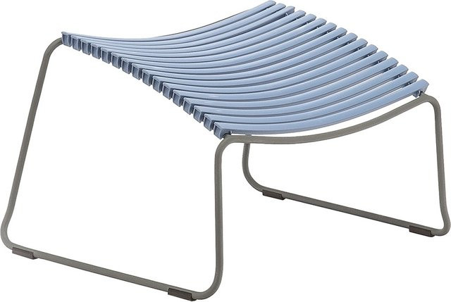 HOUE Click Footrest Hocker Schräg Blau aus pulverbeschichtetem Stahl und Kunststoff für den Outdoor-Bereich - Bild 1
