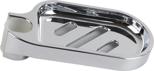 TOMTOP JMS ABS Seifenhalter mit Drainage und verstellbarem Schieber für Duschstangen in Silber - Bild 1