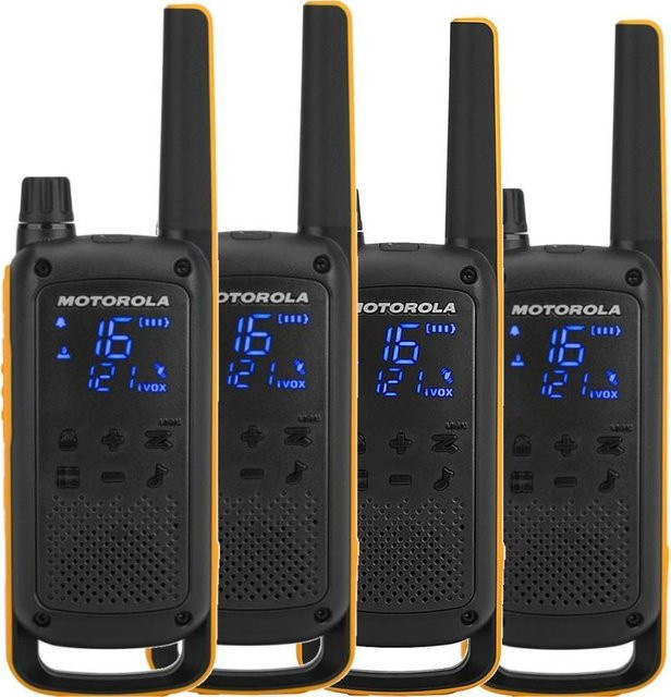Motorola Talkabout T82 Extreme PMR-Handfunkgerät 4er Set Schwarz Orange Gelb mit 16 Kanälen - Bild 1