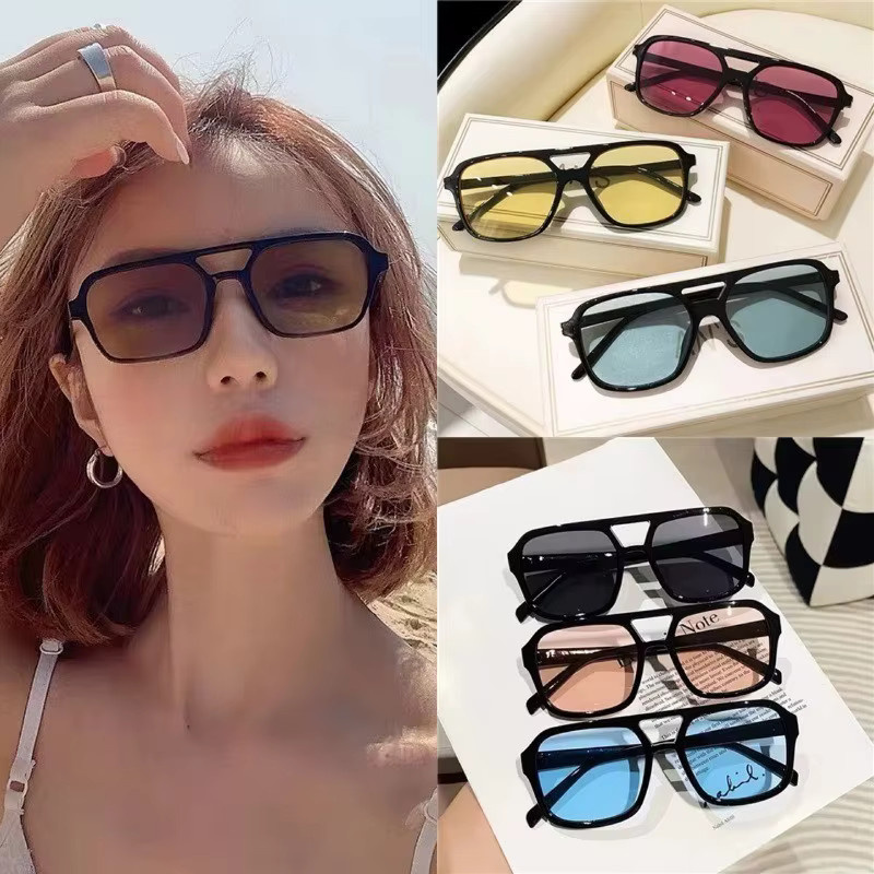 Unisex Sonnenbrille, quadratisch, Vollrand, Kunststoff, schwarz - Bild 3