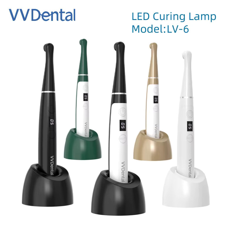 VVDental LV-6 LED-Polymerisationslampe in Weiß, kabellose Aushärtungsmaschine für die Zahnmedizin mit 2500 mW/cm2 zur UV-Harzheilung - Bild 2