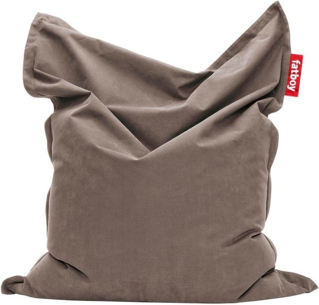 Fatboy Original Stonewashed Sitzsack aus Baumwolle in Beige und Grau mit wasserabweisender Oberfläche und EPS-Polystyrol-Kügelchen - Bild 1
