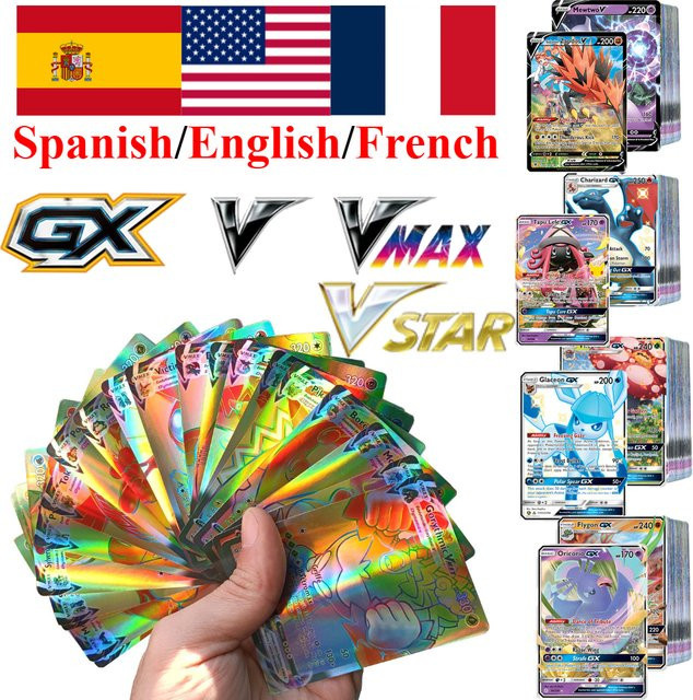 Bandai Pokémon TCG GX & VMAX Karten, Englische Version, 100/200 Stück - Bild 1