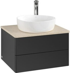 V&B Waschtischunterschrank Antao ohne Frontstruktur in Blau, B/T/H: 60 x 36 x 50 cm - Bild 1