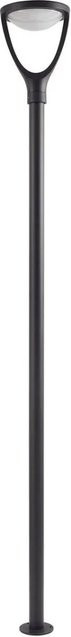 Lucande LED Mastleuchte Filor Außenleuchte aus Aluminium in Schwarz, 1-flammig, Modern, IP65 - Bild 1