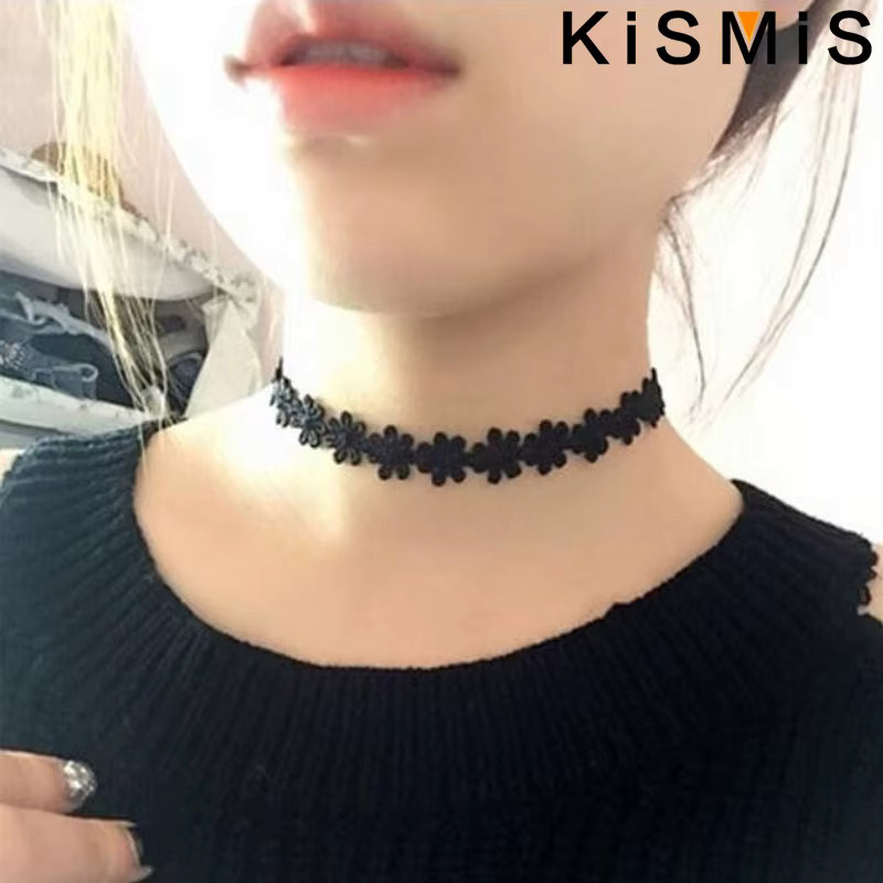 KISMIS Schmuck-Set Halskette, Schwarz, Spitze, Vintage, Damen - Bild 2