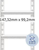 HERMA Endlosetikett weiß aus Papier B: 147,3 mm, H: 99,2 mm - Bild 1