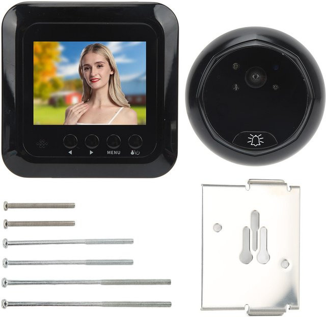 Neoglint Smart Türspion-Viewer Video-Türklingel mit 2,4 Zoll Display, 1MP Kamera, 160 Grad Weitwinkel und Infrarot-Nachtsicht in Schwarz aus Zinklegierung - Bild 1