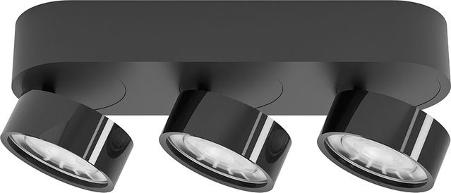 LUX-IT Swing 75 Round LED-Deckenstrahler 3-flammig in Schwarz und Schwarzchrom mit Dim2Warm Funktion (1800K - 3000K) - Bild 1
