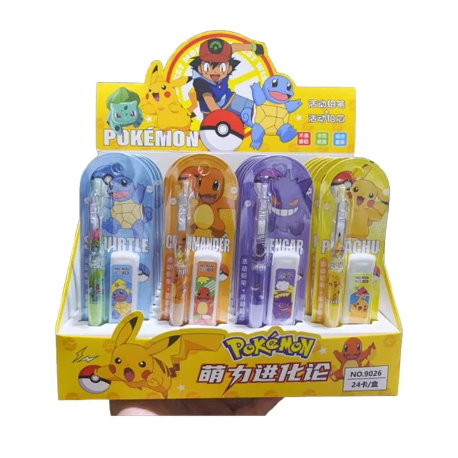 Bandai Pokemon Druckbleistift-Set mit HB-Minen in Multicolour für Schule und Kunstskizzen - Bild 5