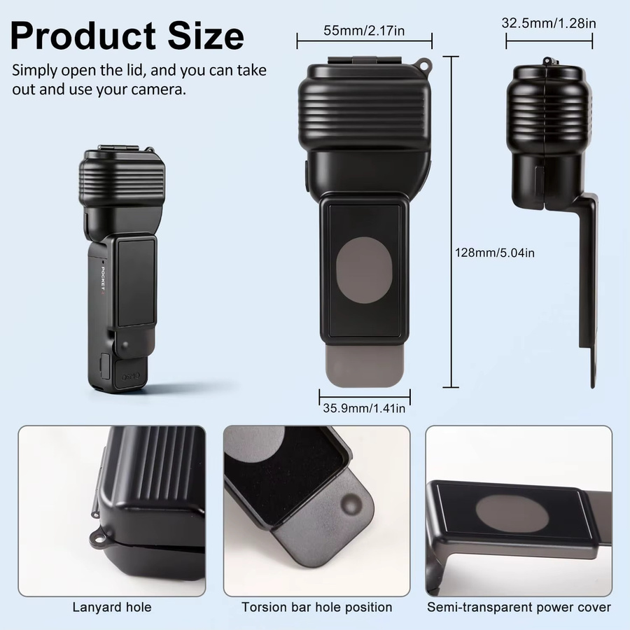 DJI Osmo Pocket 4 Hartschalenkoffer in Schwarz mit kratzfestem Gimbal- und Bildschirmschutz sowie Ladefunktion für Reisen und Außenaufnahmen - Bild 2