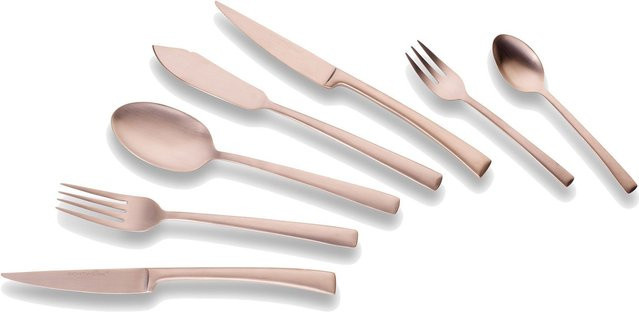 ECHTWERK Tafelbesteck Avelino 42-teilig aus Edelstahl in Bronze Matt - Bild 1
