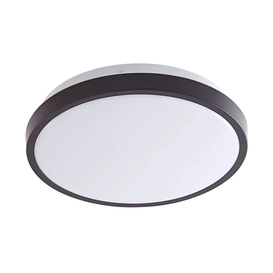 Lindby LED Deckenleuchte Medon Modern Schwarz aus Metall IP44 Badezimmerleuchte 1-flammig - Bild 2