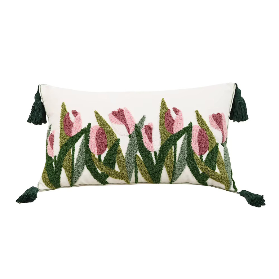 BUYNOW Samt-Kissenbezug mit Blumenmuster in Multicolour, Vintage-Design für dein Zuhause, B/H: 45 x 45 cm - Bild 3