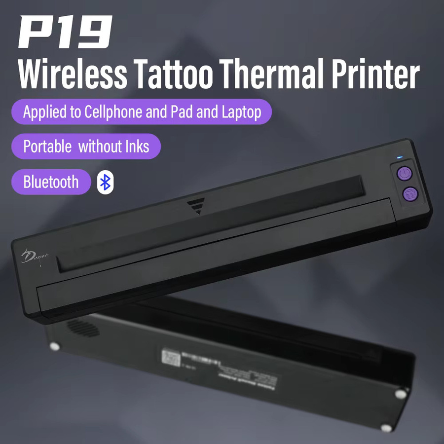 JSCOLOUR Kabelloser Tattoo-Transfer-Schablonendrucker, Kompatibel mit Smartphone & PC - Bild 2