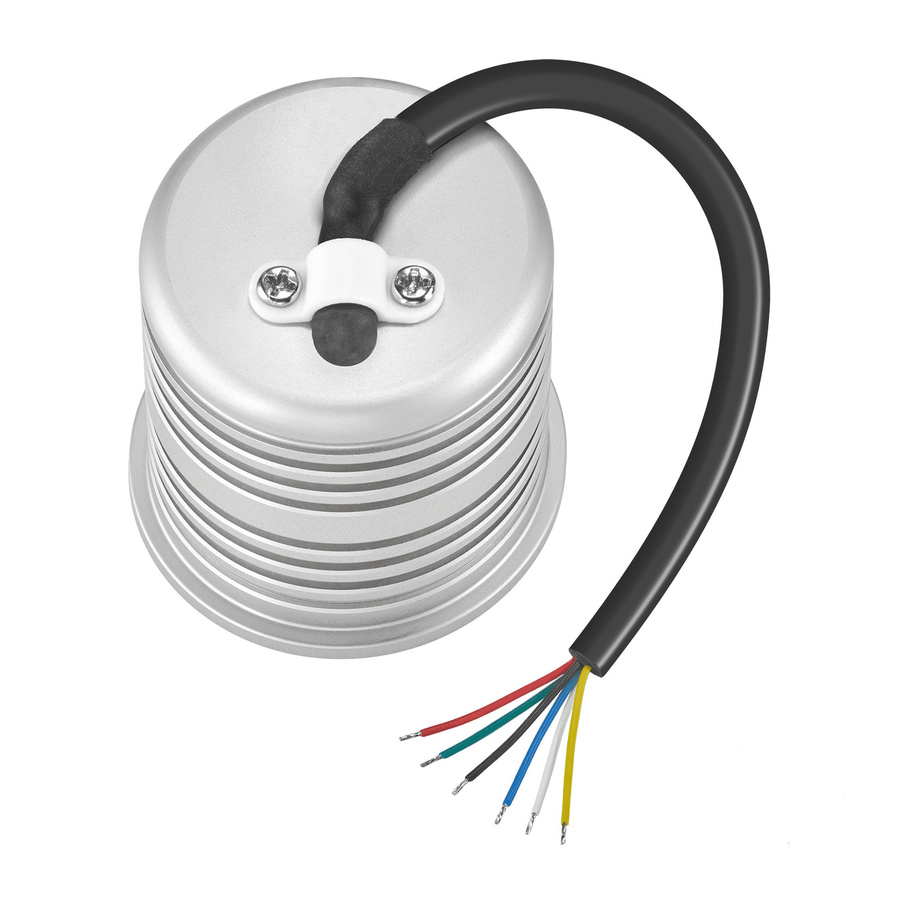 Luxvenum 24V RGB + CCT LED Modul mit 9W, Vollspektrum 98 CRI, stufenlos dimmbar 2700-5700K, Multicolor, Milchglas-Design und Aluminiumgehäuse - Bild 1