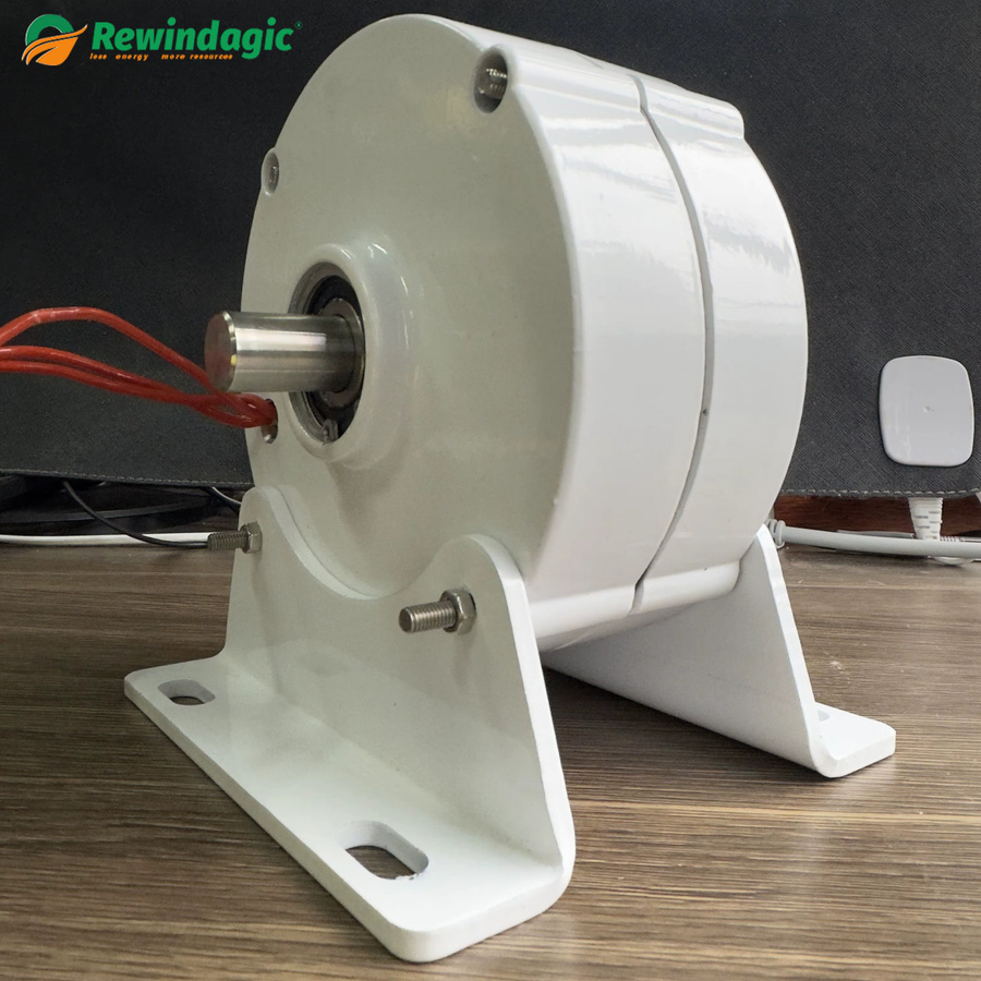 Rewindagic Permanentmagnet-Generator 1000W für Windturbinen und Wasserturbinen, 12V 24V 48V PMG Hydro-Alternator, Weiß - Bild 2