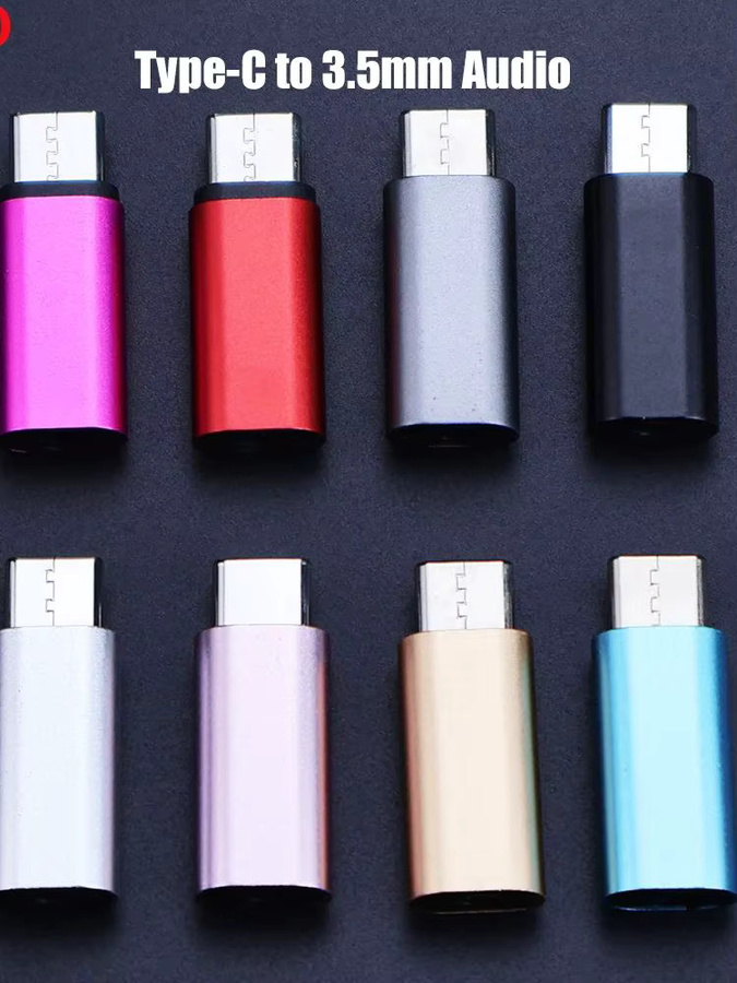 JCD Typ-C auf 3,5mm Klinke Adapter in Rot für Kopfhörer mit USB-C Anschluss - Bild 4