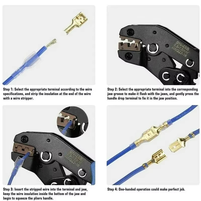 Quick Splice Wire Spade Connector Set mit Isolierhülsen, Crimp Terminal Block Sortiment in Gold für Elektroinstallationen - Bild 2