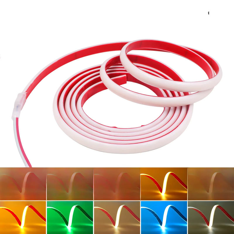 XUNATA COB-LED-Streifen IP68 wasserdicht, flexibles Neonlicht-Band aus Silikon, RGB in Weiß, Rot, Grün, Blau und Gelb - Bild 7