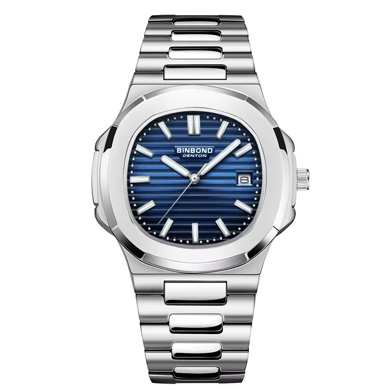 BINBOND Armbanduhr Quarz, Edelstahl, Blau, Herren - Bild 6