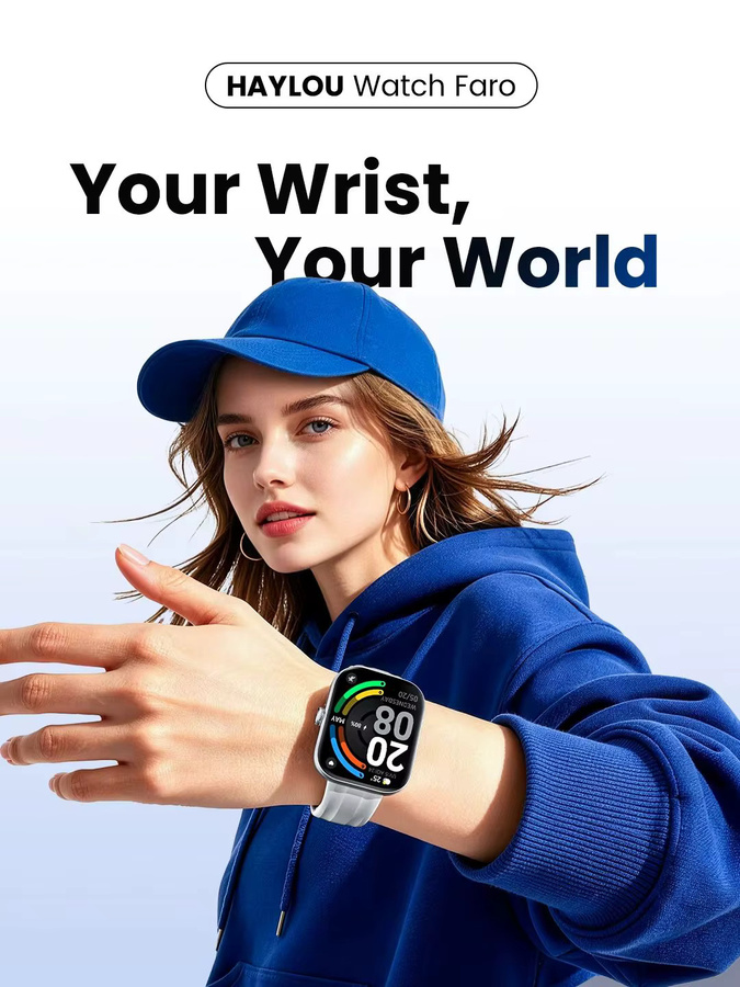 Haylou Watch Faro Smartwatch in Schwarz mit 2,01 Zoll HD-Bildschirm, Bluetooth-Sprachanruf-Funktion und 24-Stunden-Gesundheitsüberwachung für Männer und Frauen - Bild 7