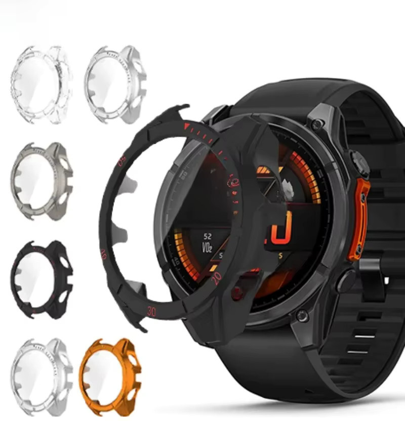 XTargo Smartwatch-Stoßstangenabdeckung, Silikon, Black blue, Unisex - Bild 1