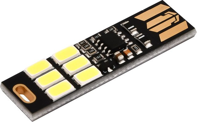 Tragbare Mini USB 5730 6LED SMD Nachtleuchte mit Berührungssensor, dimmbar und einstellbar, Farbe: Weiß/Schwarz - Bild 1