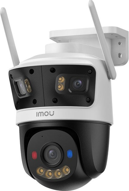 Imou Cruiser Triple 11MP WLAN Außenkamera mit Triple-Lens, 3K + 2K Auflösung, IP65 Wetterfestigkeit und Warnlicht in Weiß - Bild 1