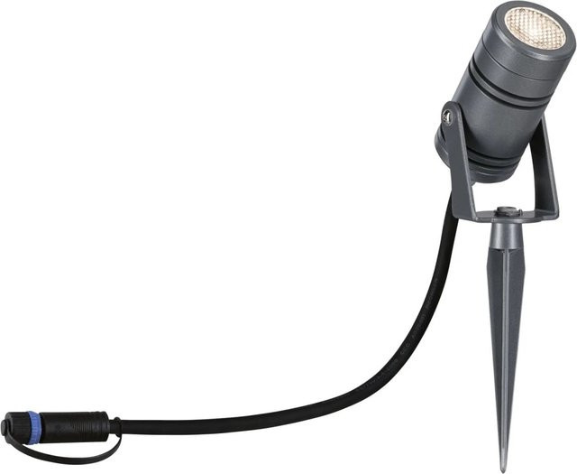 Paulmann Plug & Shine LED-Gartenstrahler Radon in Grau mit IP65 Schutzart und 3000 K Warmweiß - Bild 1