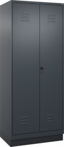 C+P Wäsche- und Kombispinde Classic PLUS mit Sockel, 2 Abteile, Anthrazitgrau, B/T/H: 80 x 50 x 195 cm - Bild 1