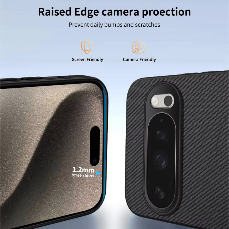 Luxuriöse klassische Leder Handyhülle mit MagSafe magnetischem kabellosem Laden für Google Pixel 10 9 Pro XL 8 7 6 in Schwarz oder Grau - Bild 3