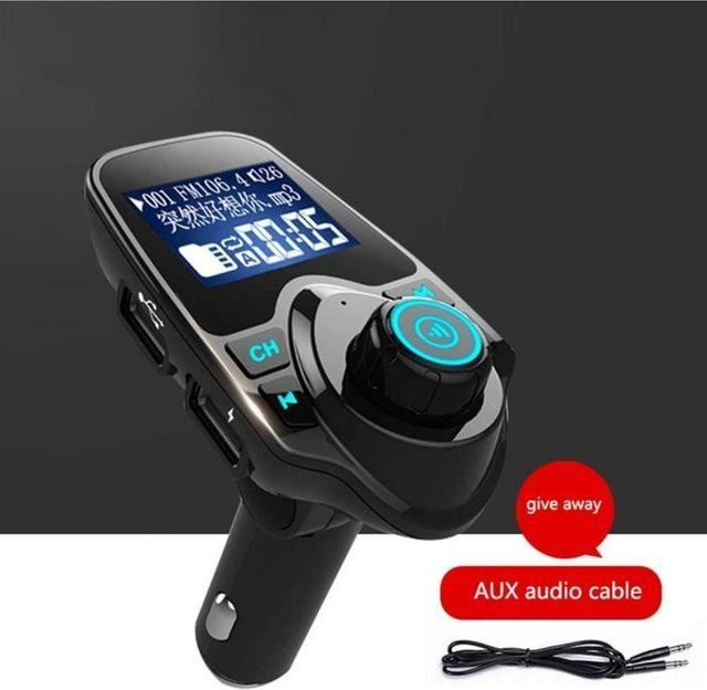 Vo150 Bluetooth FM-Sender mit Freisprecheinrichtung und USB-Autoladegerät in Schwarz - Bild 1