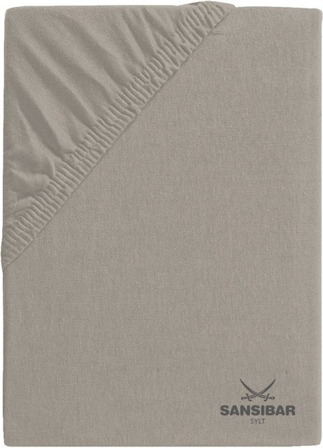 SANSIBAR Topperbezug Jersey aus Baumwolle, Einfarbig, Breite: 100 cm, Länge: 200 cm - Bild 1